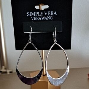 Simply Vera Vera Wang Two-Tone Silver Earrings